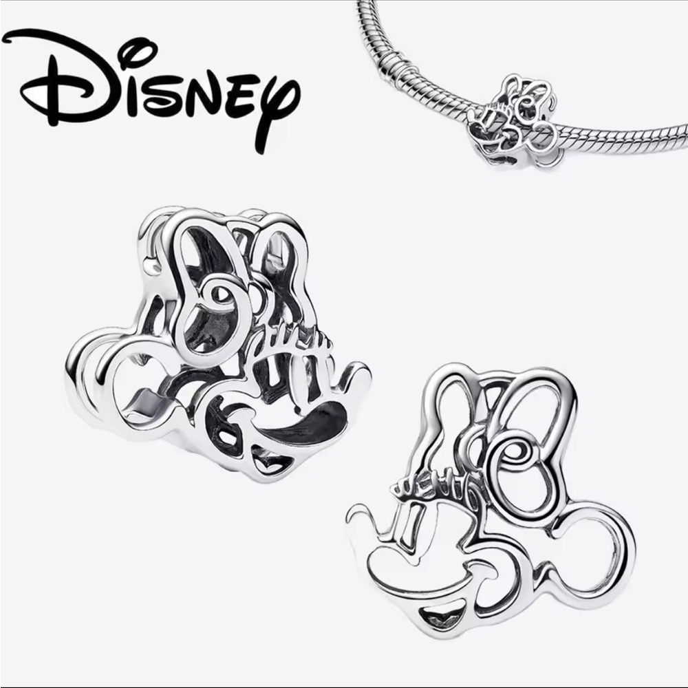 NWOT Disney Minnie Mouse Openwork Charm Sterling Silver 925